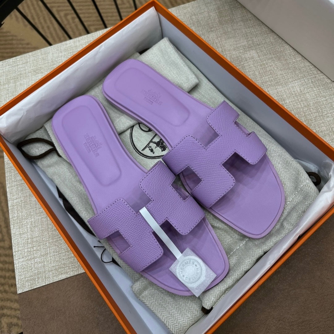 Hermes Oran Slipper, Purple