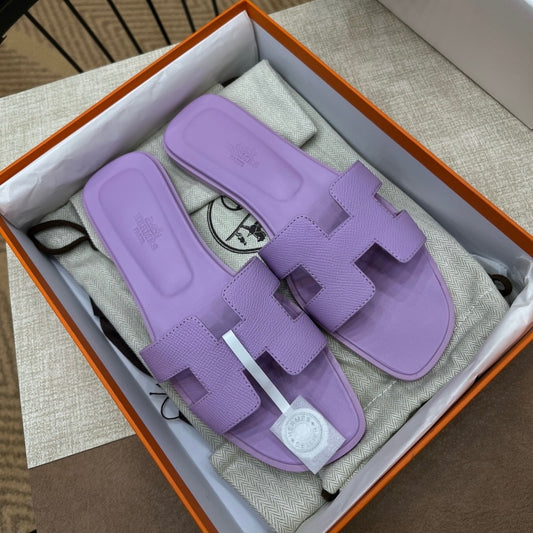 Hermes Oran Slipper, Purple